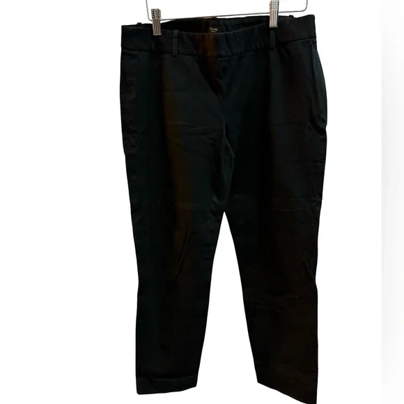 J. Crew City Fit Black Stretch Cropped Straight Leg Pants | Size 8 - Picture 6 of 7